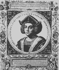 Crist&oacute;bal Col&oacute;n-Grabado de Theodore de Bry